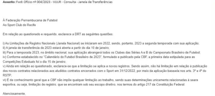 Sport questiona CBF sobre possibilidade de Juba atuar pelo Bahia em 2023