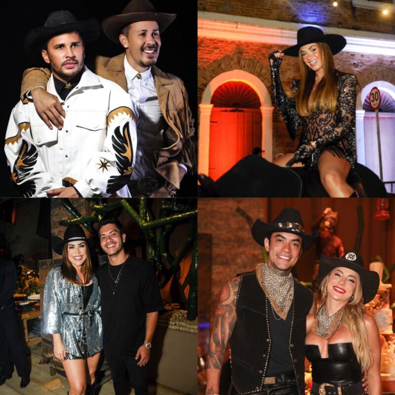 Rato Andrade arrasa com look poderoso no aniversário de Lucas Guimarães